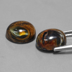 Pietersite Gemstone in 11 x 9 mm (calibrated) Size for Sale, Pietersite Stone in Multicolor Color