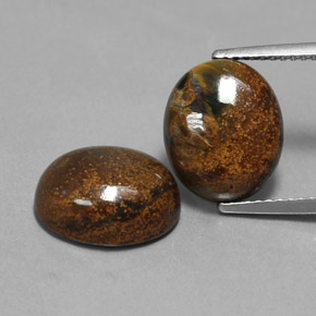 8.43 ct Multicolor Pietersite Gemstone, Pietersite Gem in Oval Cabochon Shape for Sale.