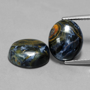 9.18 ct Multicolor Pietersite Gemstone, Pietersite Gem in Oval Cabochon Shape for Sale.