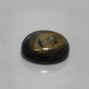 4.34 ct Multicolor Pietersite Stone, Natural Pietersite in Oval Cabochon Shape for Sale