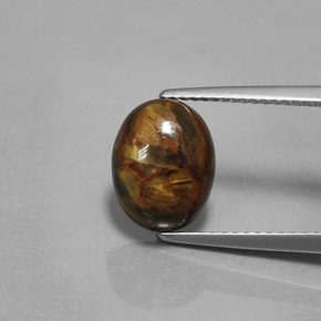 2.99 ct Multicolor Pietersite Gemstone, Pietersite Gem in Oval Cabochon Shape for Sale.