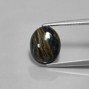 3.33 ct Multicolor Pietersite Gemstone, Pietersite Gem in Oval Cabochon Shape for Sale.