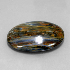 30.29 ct Multicolor Pietersite Stone, Natural Pietersite in Oval Cabochon Shape for Sale