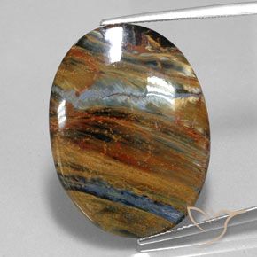 19.85ct Natural Multicolor Pietersite, Oval, Opaque