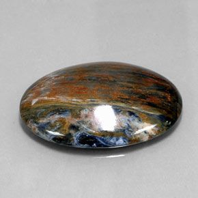 28.09 ct Multicolor Pietersite Stone, Natural Pietersite in Oval Cabochon Shape for Sale