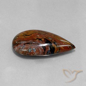 13.70 ct Multicolor Pietersite Stone, Natural Pietersite in Pear Cabochon Shape for Sale