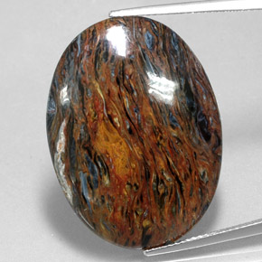 Multicolor Pietersite Gem - 22.7ct Oval Cabochon (ID: 350672)