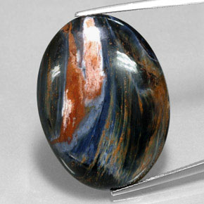 25.10 ct Multicolor Pietersite Gemstone, Pietersite Gem in Oval Cabochon Shape for Sale.