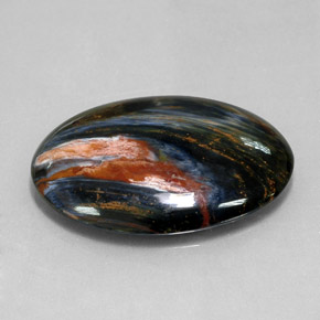 25.10 ct Multicolor Pietersite Stone, Natural Pietersite in Oval Cabochon Shape for Sale
