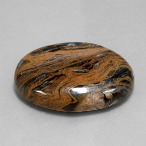 36.42 ct Multicolor Pietersite Stone, Natural Pietersite in Oval Cabochon Shape for Sale