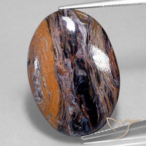 26.39 ct Oval Pietersite, 30.1 x 21.5 mm From Namibia, Photo A