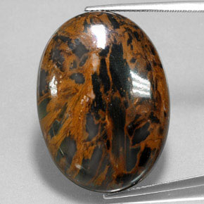 Многоцветный Петерсит Камень - 38.5ct Овал Кабошон (ID: 350682)