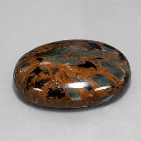 38.54 ct Multicolor Pietersite Stone, Natural Pietersite in Oval Cabochon Shape for Sale