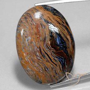 27.58ct Natural Multicolor Pietersite, Oval, Opaque