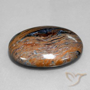 27.58 ct Multicolor Pietersite Stone, Natural Pietersite in Oval Cabochon Shape for Sale