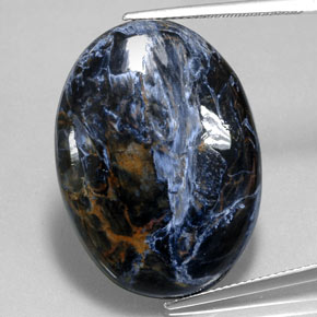 27.74 ct Multicolor Pietersite Gemstone, Pietersite Gem in Oval Cabochon Shape for Sale.