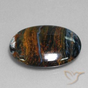 24.09 ct Multicolor Pietersite Stone, Natural Pietersite in Oval Cabochon Shape for Sale