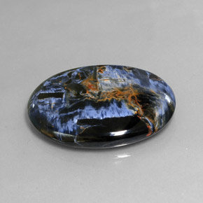 24.54 ct Multicolor Pietersite Stone, Natural Pietersite in Oval Cabochon Shape for Sale