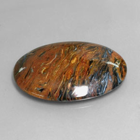 25.47 ct Multicolor Pietersite Stone, Natural Pietersite in Oval Cabochon Shape for Sale