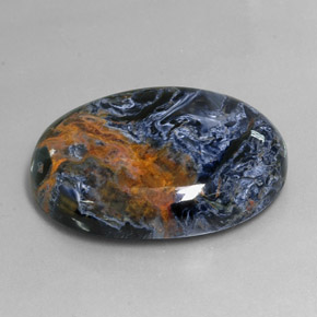 37.83 ct Multicolor Pietersite Stone, Natural Pietersite in Oval Cabochon Shape for Sale