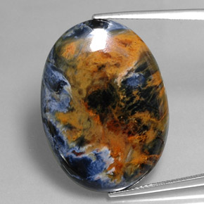 26.63 ct Multicolor Pietersite Gemstone, Pietersite Gem in Oval Cabochon Shape for Sale.