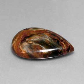 19.86 ct Multicolor Pietersite Stone, Natural Pietersite in Pear Cabochon Shape for Sale