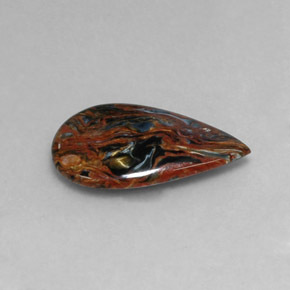 4.92 ct Multicolor Pietersite Stone, Natural Pietersite in Pear Cabochon Shape for Sale