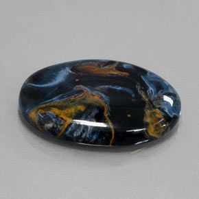 27.99 ct Multicolor Pietersite Stone, Natural Pietersite in Oval Cabochon Shape for Sale