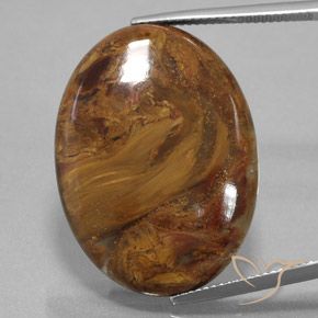 25.45 ct Oval Pietersite, 30 x 22.1 mm From Namibia, Photo A