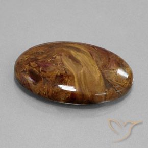 25.45 ct Brown Pietersite Stone, Natural Pietersite in Oval Cabochon Shape for Sale