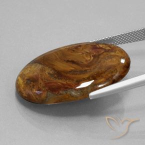 Pietersite Gemstone in 30 x 22 mm (calibrated) Size for Sale, Pietersite Stone in Medium Brown Color