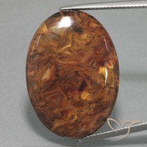 Pietersite Ovale en damier des États-Unis 27,33 ct, dimension 30,1 x 22mm, pureté Opaque , pierre gemme naturelle Non traité, 1 pièce Pietersite de couleur Multicolore, dureté Mohs de 6.5 à 7 convient aux bijoux de tous les jours, pierre de sagesse, Photo A