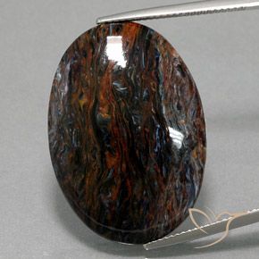 21.47ct Natural Multicolor Pietersite, Oval, Opaque
