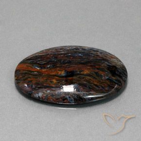 21.47 ct Multicolor Pietersite Stone, Natural Pietersite in Oval Cabochon Shape for Sale