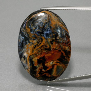 26.23 ct Multicolor Pietersite Gemstone, Pietersite Gem in Oval Cabochon Shape for Sale.