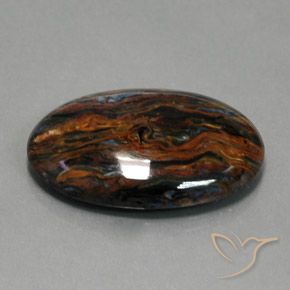 30.02 ct Multicolor Pietersite Stone, Natural Pietersite in Oval Cabochon Shape for Sale