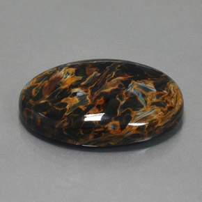 36.58 ct Blue Pietersite Stone, Natural Pietersite in Oval Cabochon Shape for Sale