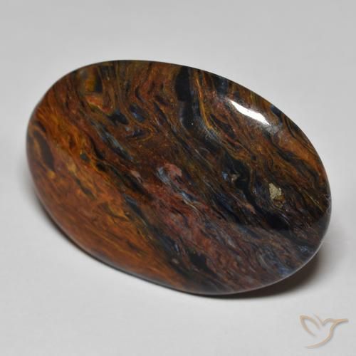 21.73 ct Multicolor Pietersite Stone, Natural Pietersite in Oval Cabochon Shape for Sale