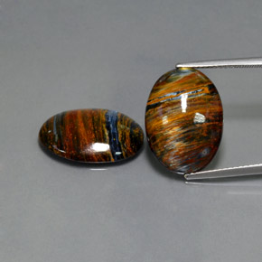 14.24 ct Blue Pietersite Gemstone, Pietersite Gem in Oval Cabochon Shape for Sale.