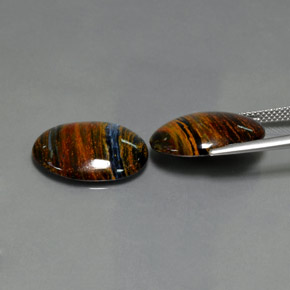 Pietersite Gemstone in 18 x 13 mm (calibrated) Size for Sale, Pietersite Stone in Grayish Blue Color