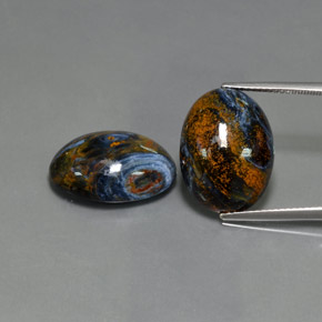 18.90 ct Multicolor Pietersite Gemstone, Pietersite Gem in Oval Cabochon Shape for Sale.