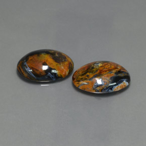 11.99 ct Blue Pietersite Stone, Natural Pietersite in Oval Cabochon Shape for Sale