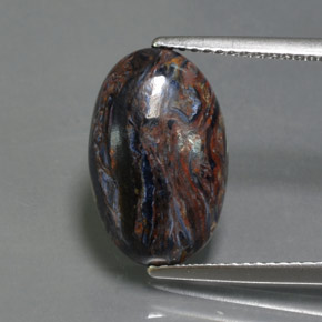 4.65 ct Multicolor Pietersite Gemstone, Pietersite Gem in Oval Cabochon Shape for Sale.