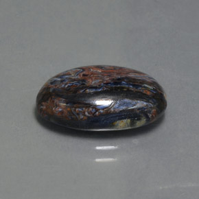 4.65 ct Multicolor Pietersite Stone, Natural Pietersite in Oval Cabochon Shape for Sale