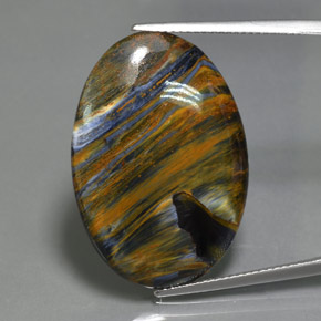 Multicolor Pietersite Gem - 18.2ct Oval Cabochon (ID: 371730)