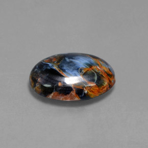 5.42 ct Multicolor Pietersite Stone, Natural Pietersite in Oval Cabochon Shape for Sale