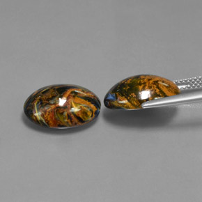 Pietersite Gemstone in 14 x 10 mm (calibrated) Size for Sale, Pietersite Stone in Multicolor Color