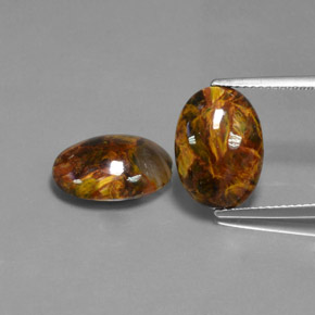 7.88 ct Multicolor Pietersite Gemstone, Pietersite Gem in Oval Cabochon Shape for Sale.