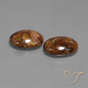 8.23 ctw Multicolor Pietersite Stones, Natural Pietersite in Oval Cabochon Shape for Sale