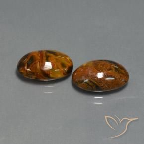 8.91 ctw Multicolor Pietersite Stones, Natural Pietersite in Oval Cabochon Shape for Sale